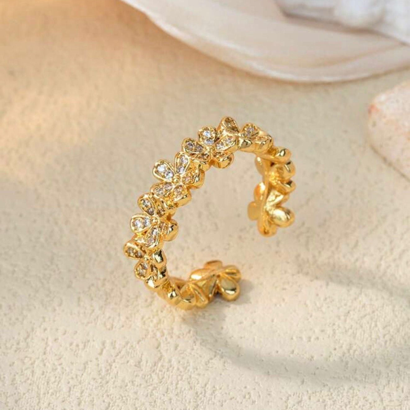 ring plaqué or 18 carats